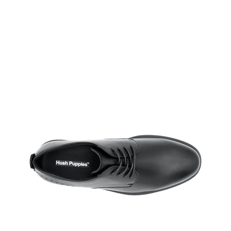 Ruffy Lace Up Plain Toe Men's Shoes - Black Leather