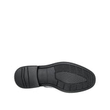 Ruffy Lace Up Plain Toe Men's Shoes - Black Leather