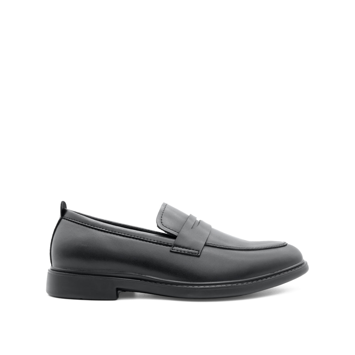 Ruffy Penny Men's Shoes - Black Leather