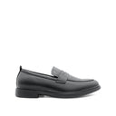 Ruffy Penny Men's Shoes - Black Leather