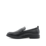 Ruffy Penny Men's Shoes - Black Leather