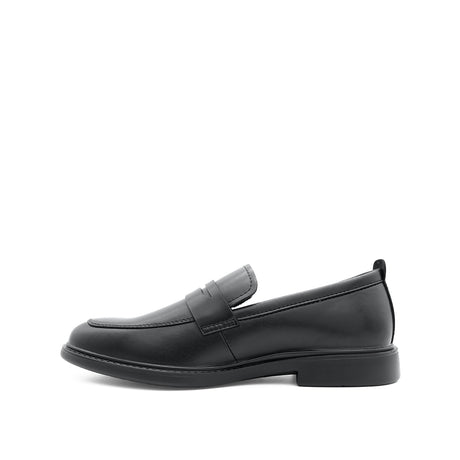 Ruffy Penny Men's Shoes - Black Leather