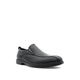 Ruffy Slip On Bike Toe Men's Shoes - Black Leather