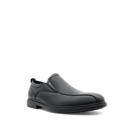 Ruffy Slip On Bike Toe Men's Shoes - Black Leather