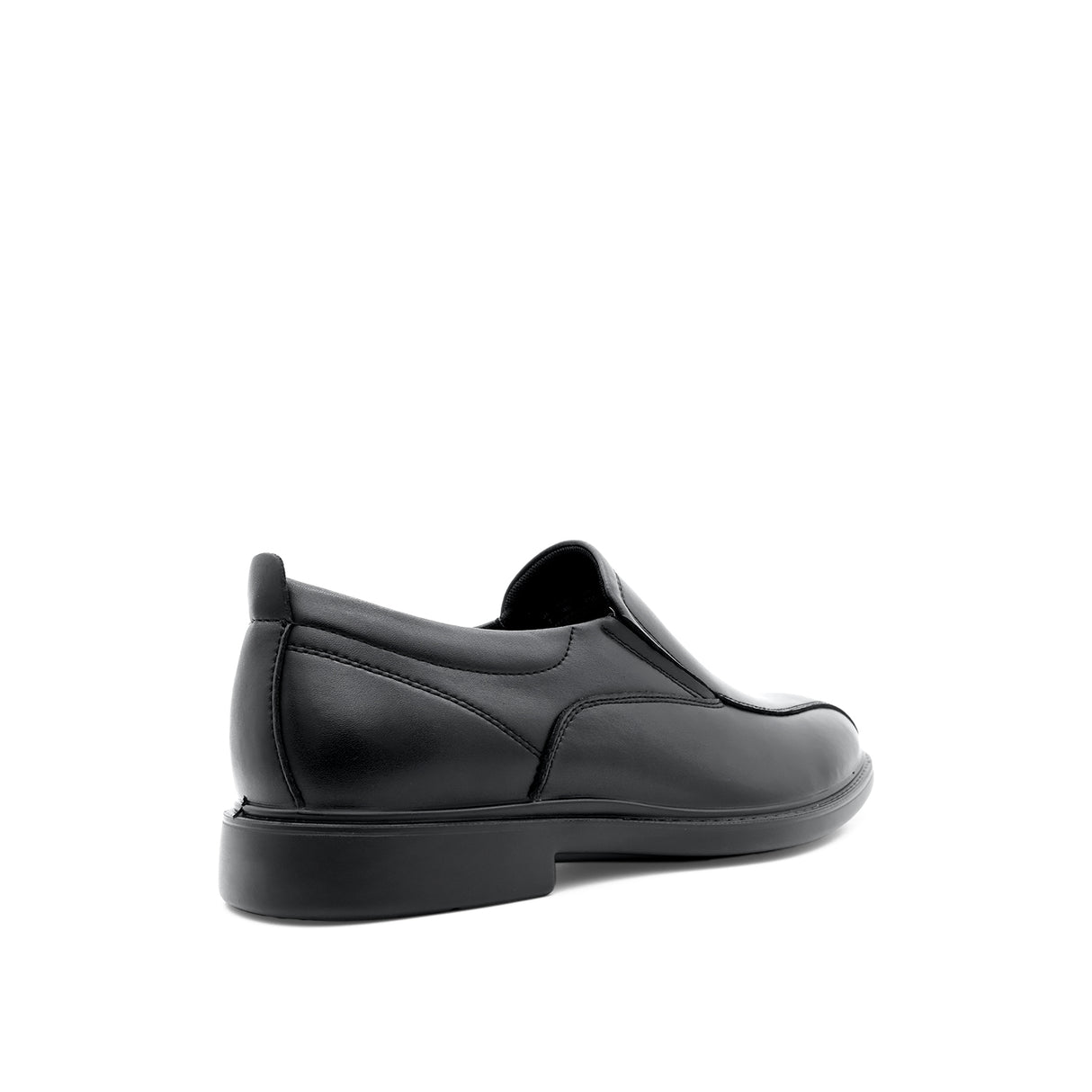 Ruffy Slip On Bike Toe Men's Shoes - Black Leather