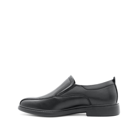 Ruffy Slip On Bike Toe Men's Shoes - Black Leather