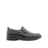 Ruffy Slip On Apron Toe Men's Shoes - Black Leather