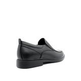 Ruffy Slip On Apron Toe Men's Shoes - Black Leather