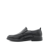 Ruffy Slip On Apron Toe Men's Shoes - Black Leather