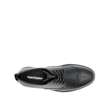 Ruffy Lace Up Wing Tip Men's Shoes - Black Leather