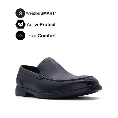 Harvey Slip On MT Men's Shoes - Black Leather WP