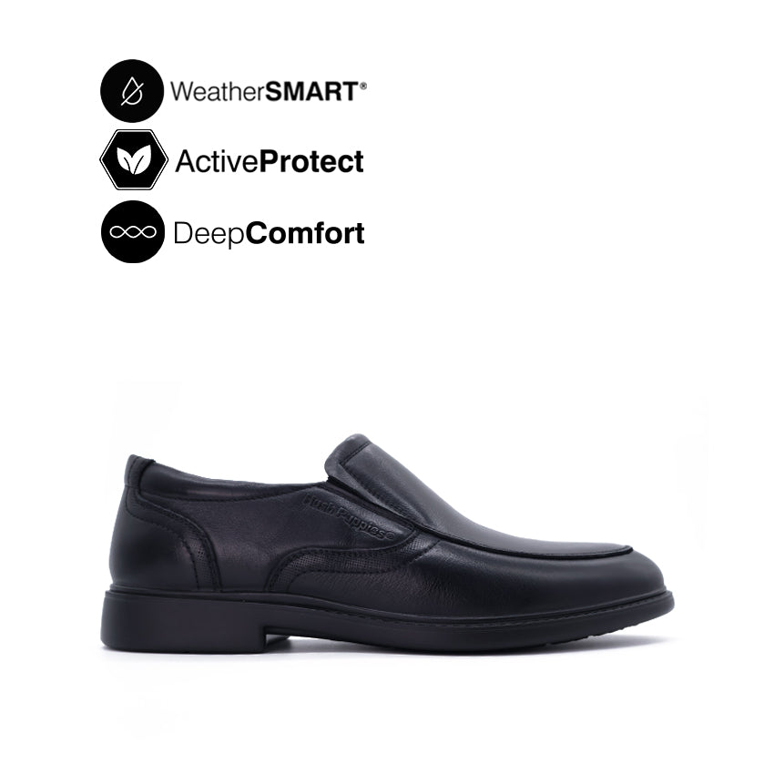 Harvery Slip On AT Men's Shoes - Black Leather WP