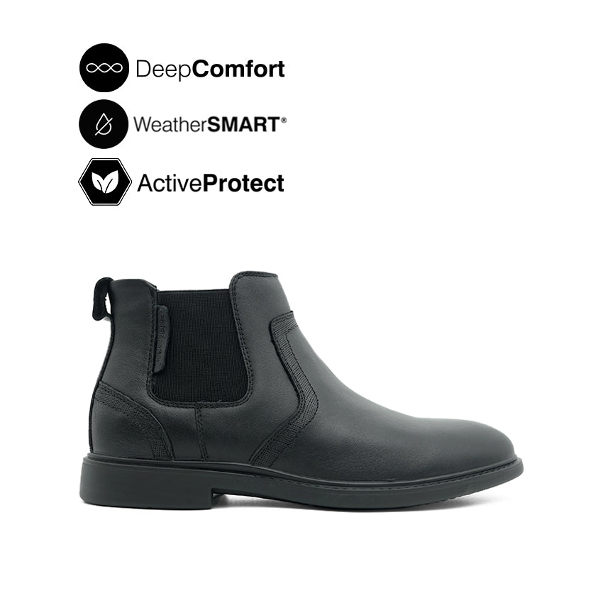 Discount on Hush Puppies  shoes - SKU: Harvey Chelsea Boots Men's Shoes - Black Leather WP