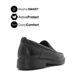 Jason Slip On BT Men's Shoes - Black Leather WP