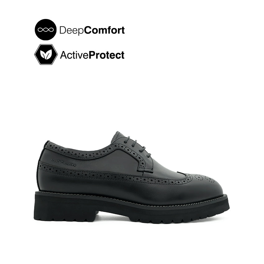 Discount on Hush Puppies  shoes - SKU: King Lace Up LW Men's Shoes - Black Leather