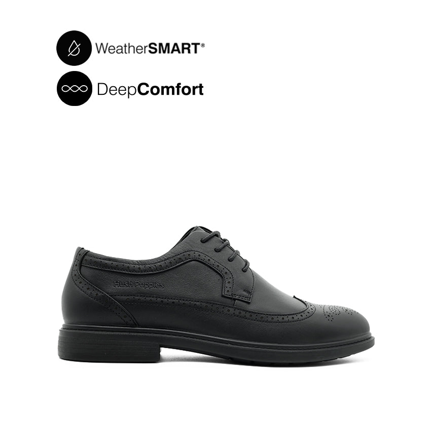 Discount on Hush Puppies  shoes - SKU: Marshall Lace Up LW Men's Shoes - Black Leather WP