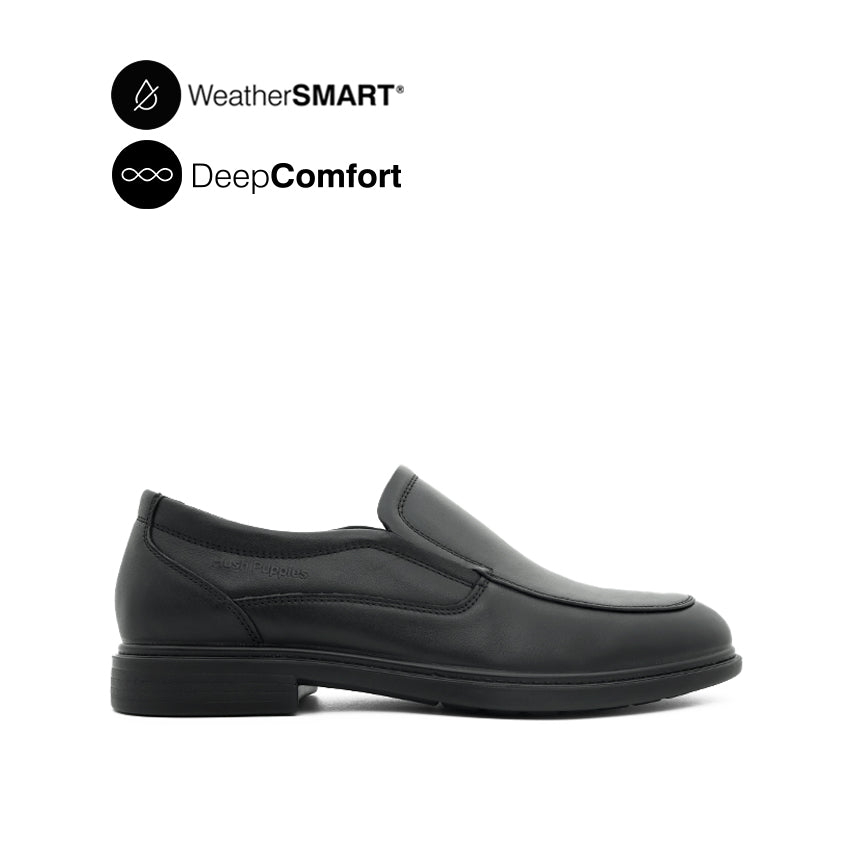 Discount on Hush Puppies  shoes - SKU: Marshall Slip On AT Men's Shoes - Black Leather WP