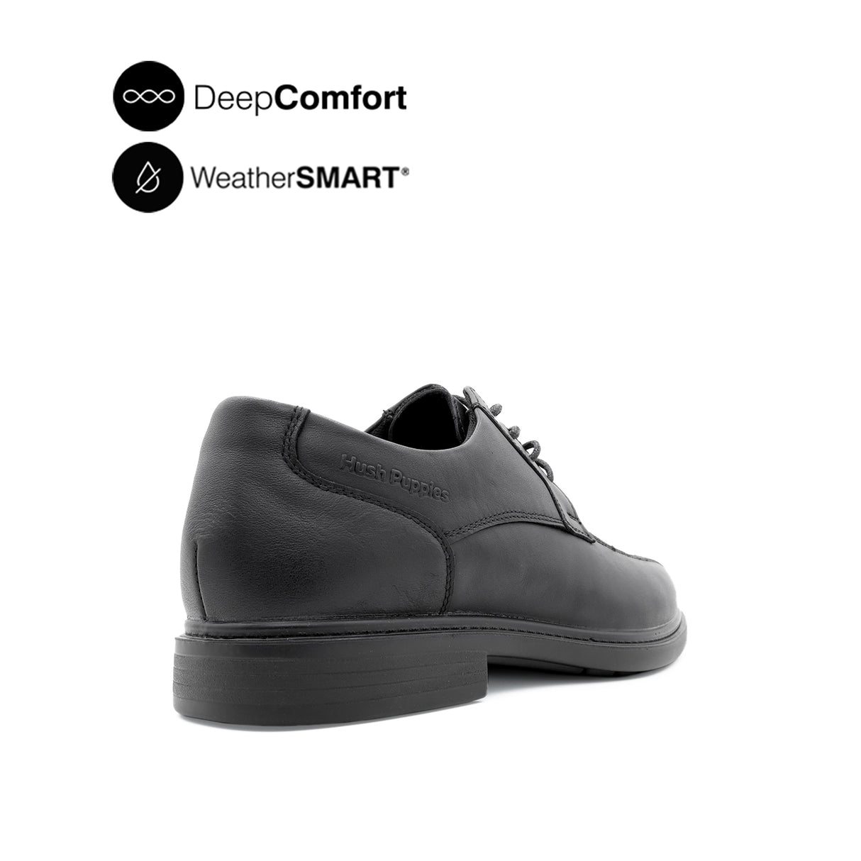 Vash Lace Up Bike Toe Men's Shoes - Black Leather WP