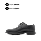 Vash Lace Up Bike Toe Men's Shoes - Black Leather WP