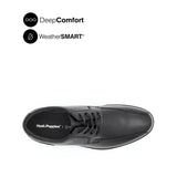 Vash Lace Up Bike Toe Men's Shoes - Black Leather WP
