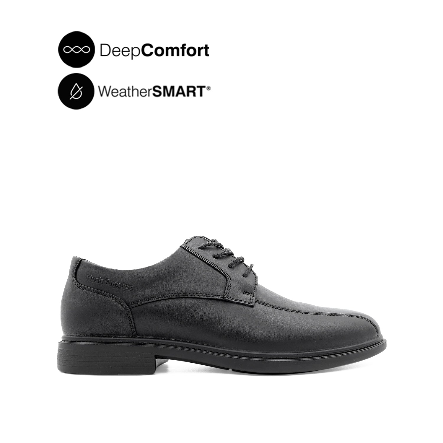 Vash Lace Up Bike Toe Men's Shoes - Black Leather WP