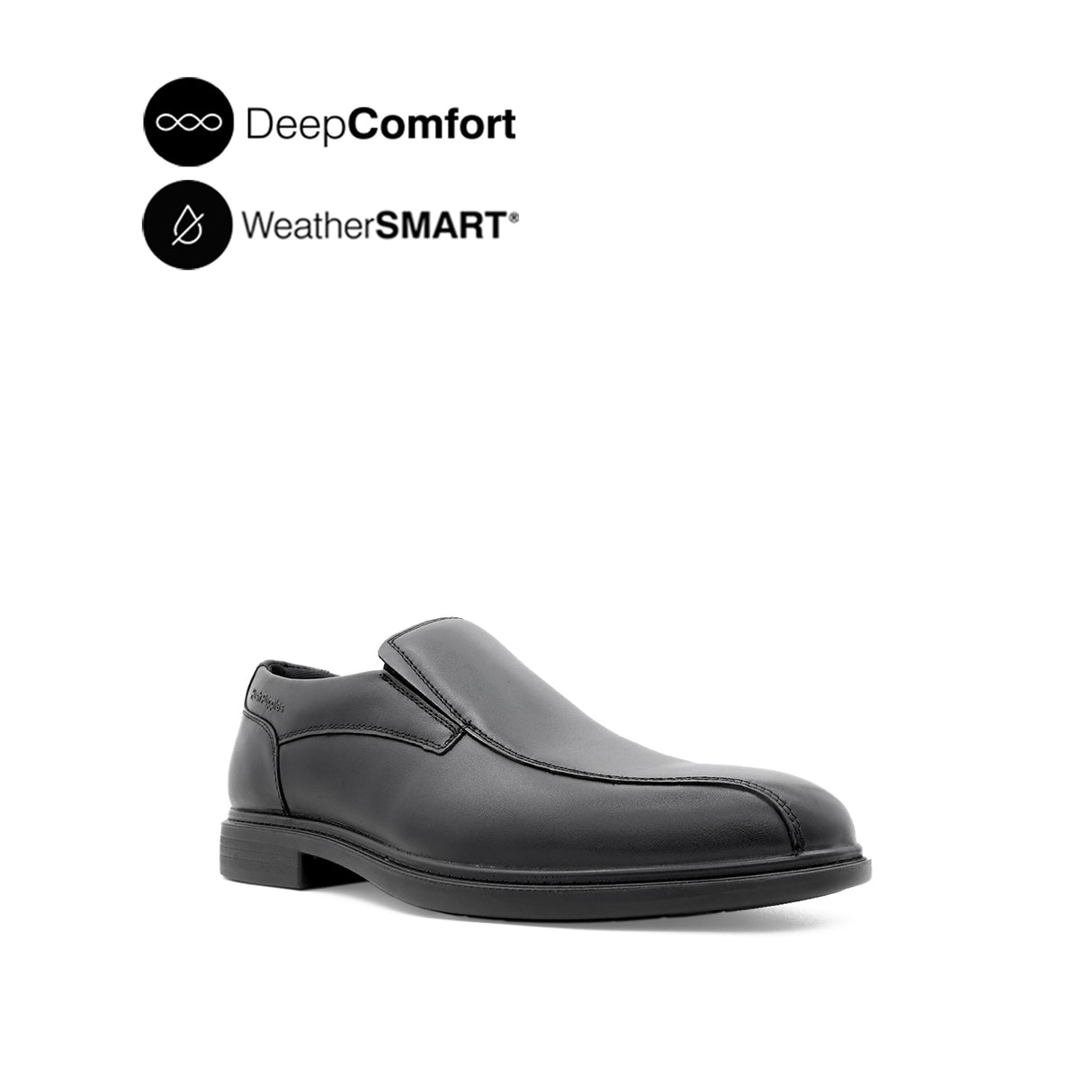 Vash Slip On Bike Toe Men's Shoes - Black Leather WP