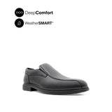 Vash Slip On Bike Toe Men's Shoes - Black Leather WP