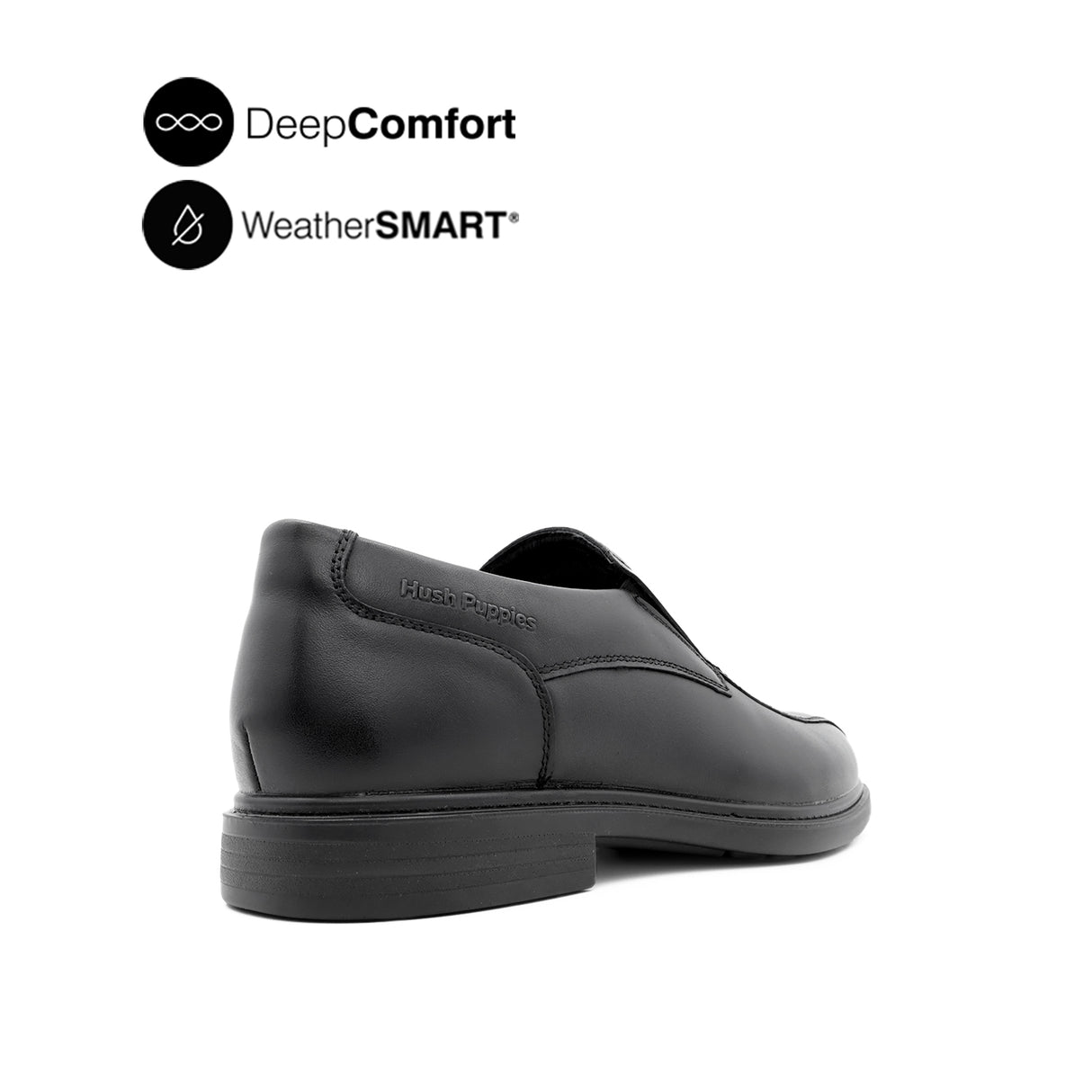 Vash Slip On Bike Toe Men's Shoes - Black Leather WP