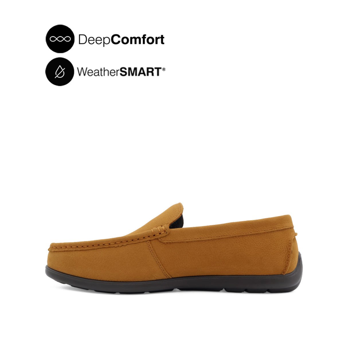 Sailor Slip On Mocc Toe Men's Shoes - Tan Tumbled Nubuck WP