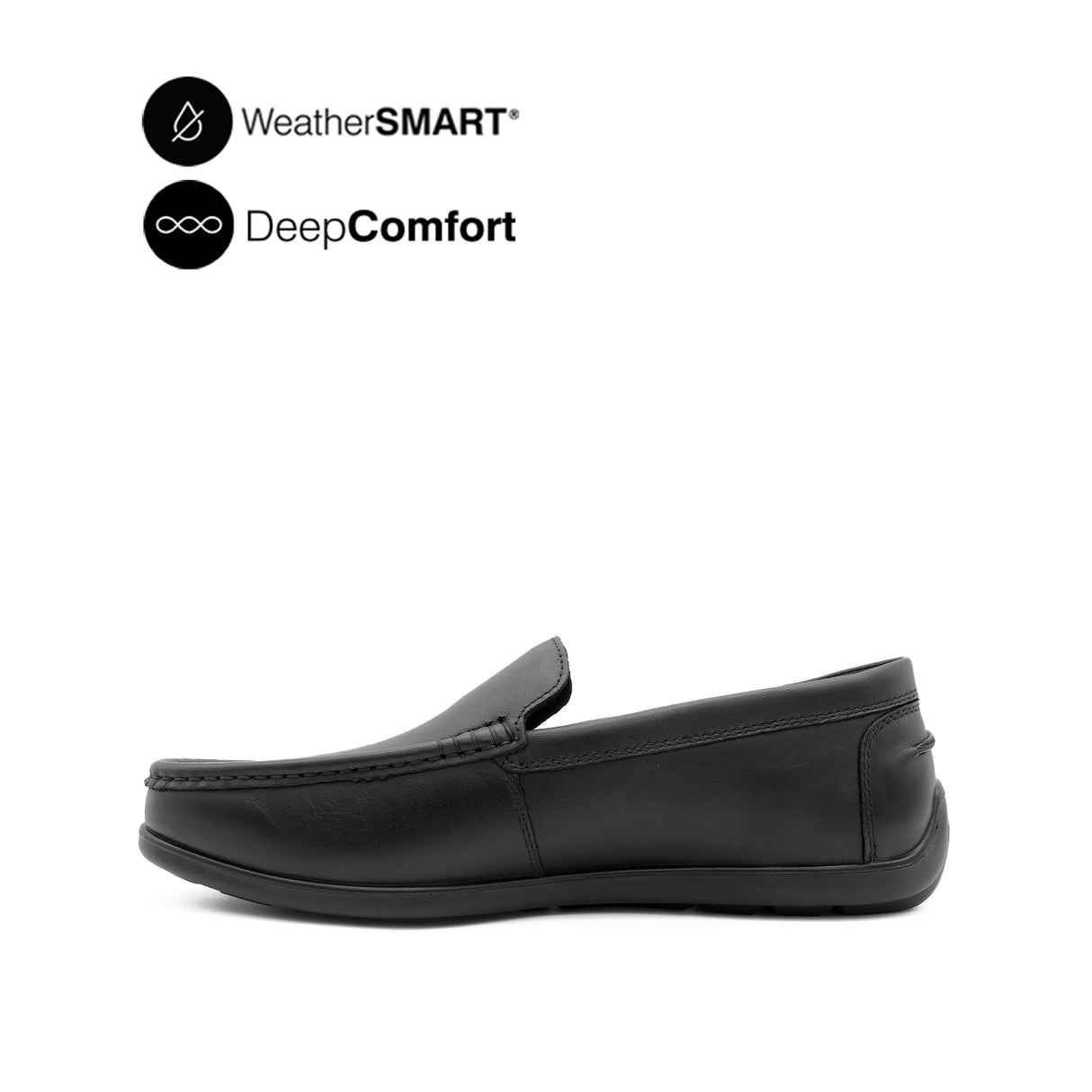 Sailor Venetian Men's Shoes - Black Leather WP