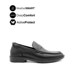 Ryder Penny Men's Shoes - Black Leather WP Hush Puppies Philippines