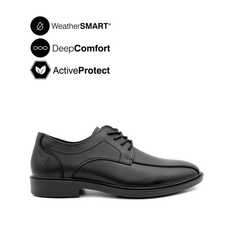 Ryder Lace Up BT Men's Shoes - Black Leather WP Hush Puppies Philippines