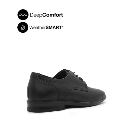 Pierre Lace Up PT Men's Shoes - Black Leather WP