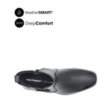 Pierre Chelsea Plain Toe Boots Men's Shoes - Black Leather Waterproof