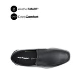 Pierre Slip On Apron Toe Men's Shoes- Black Leather Waterproof