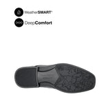 Pierre Slip On Apron Toe Men's Shoes- Black Leather Waterproof