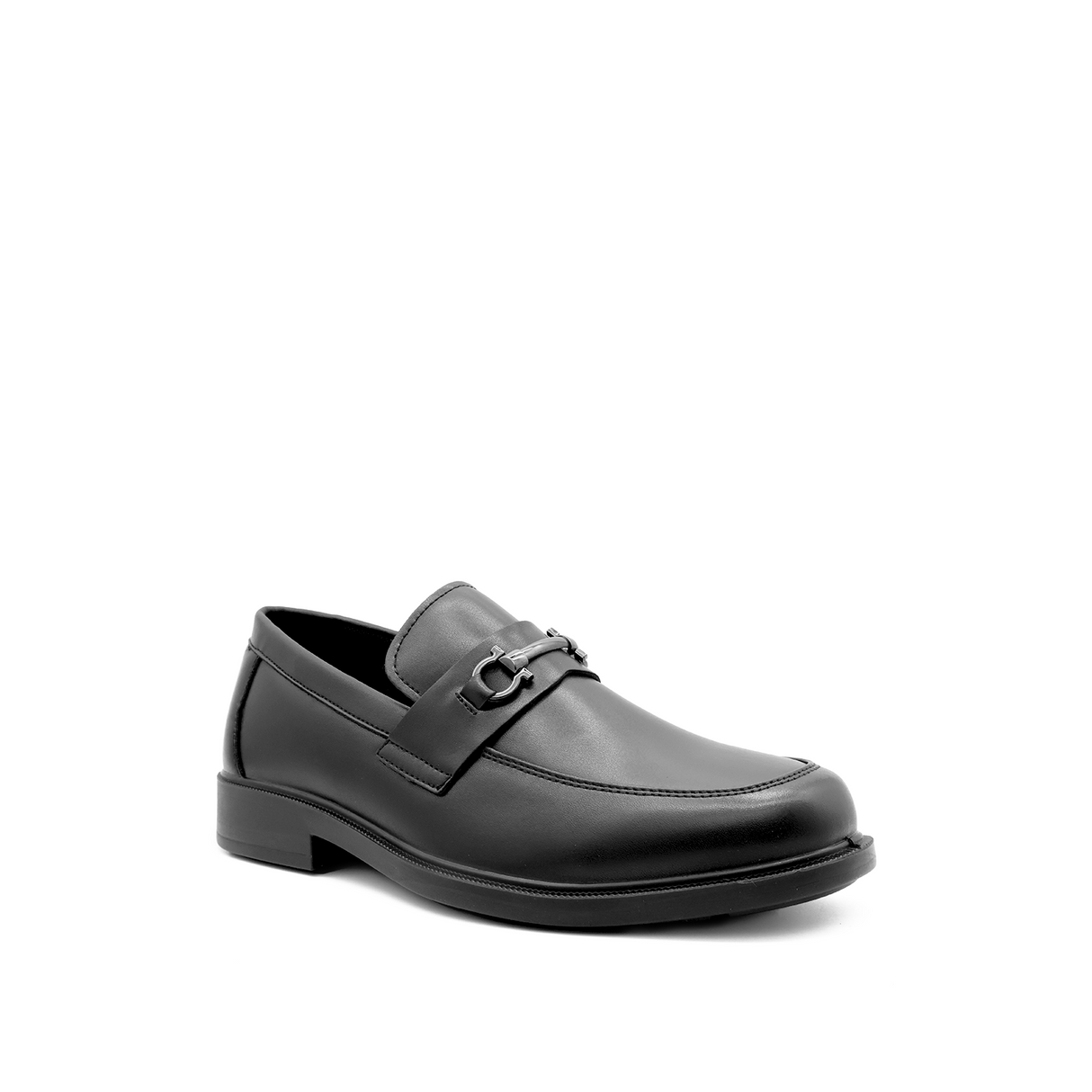 Teague Metal Bit Men's Shoes - Black Leather Hush Puppies Philippines