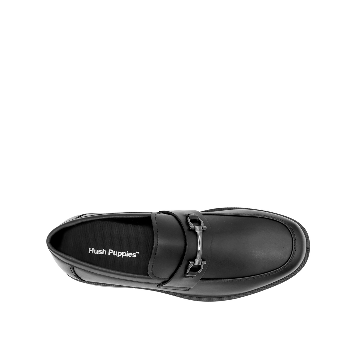 Teague Metal Bit Men's Shoes - Black Leather Hush Puppies Philippines