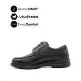 Theo Lace Up AT Men's Shoes - Black Leather WP Hush Puppies Philippines