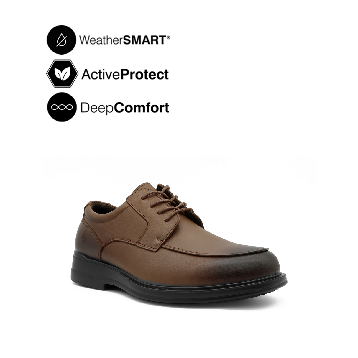 Theo Lace Up AT Men's Shoes - Deep Tan Leather WP Hush Puppies Philippines