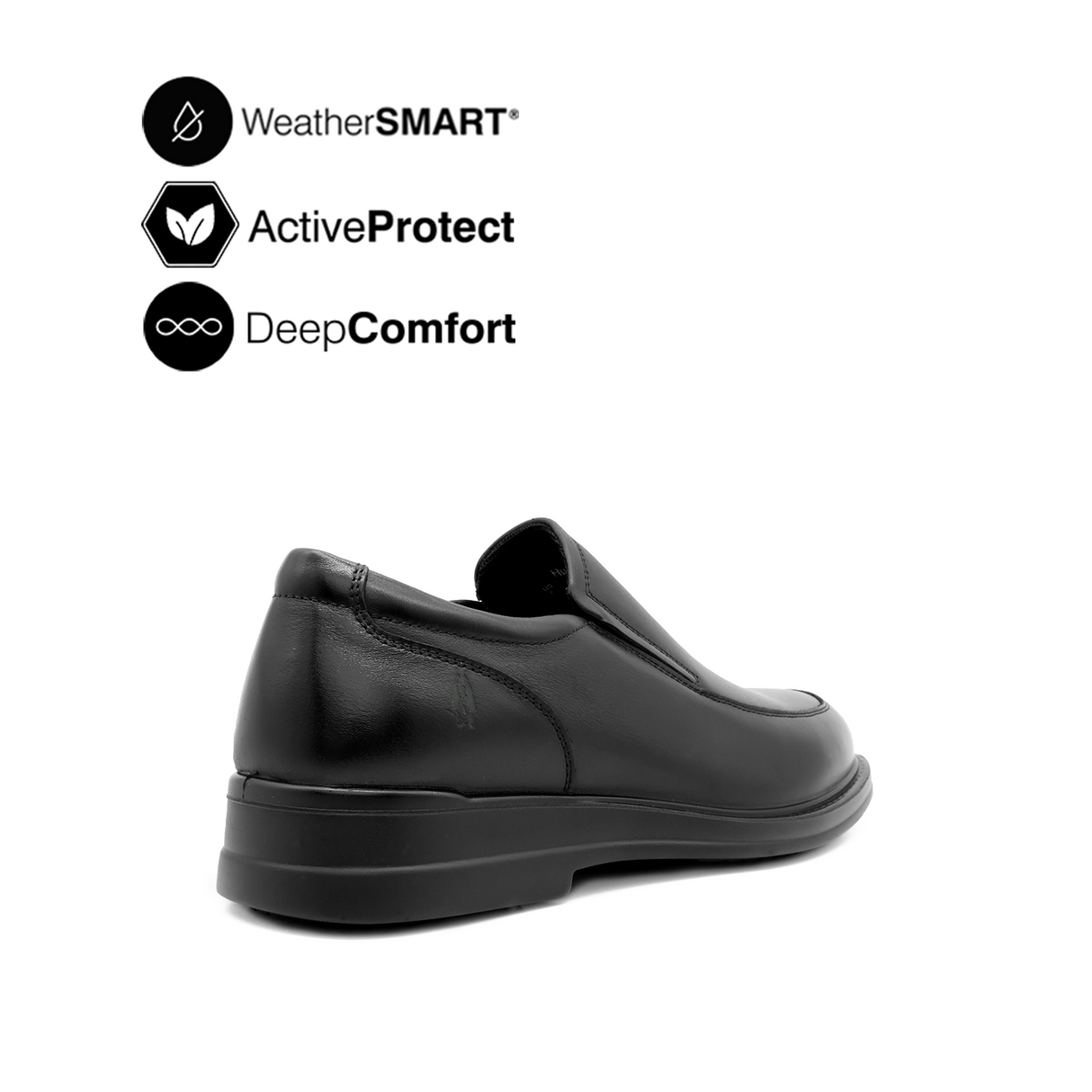 Theo Slip On AT Men's Shoes - Black Leather WP Hush Puppies Philippines