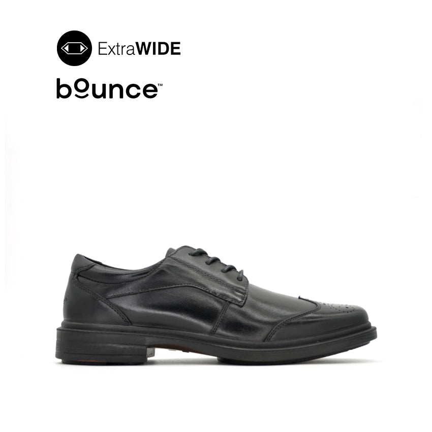 Discount on Hush Puppies  shoes - SKU: Conor Wingtip Men's Shoes  - Black Leather