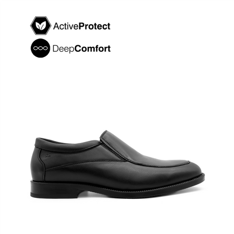 Thiago Slip On AT Men's Shoes - Black Leather Hush Puppies Philippines