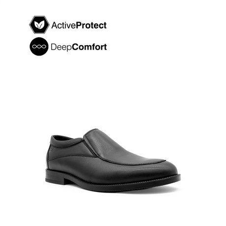 Thiago Slip On AT Men's Shoes - Black Leather Hush Puppies Philippines