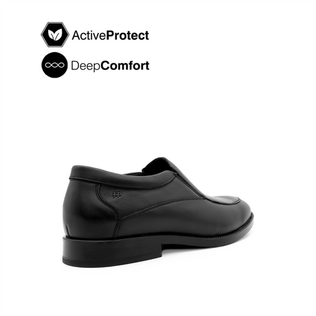 Thiago Slip On AT Men's Shoes - Black Leather Hush Puppies Philippines