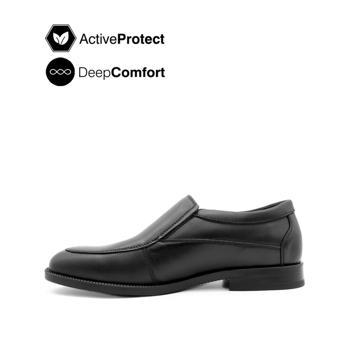 Thiago Slip On AT Men's Shoes - Black Leather Hush Puppies Philippines