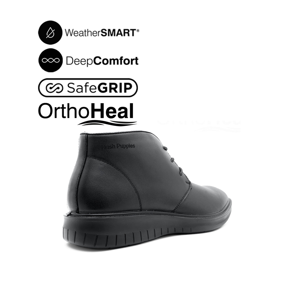 Loki Chukka Men's Boots -  Black Leather WP