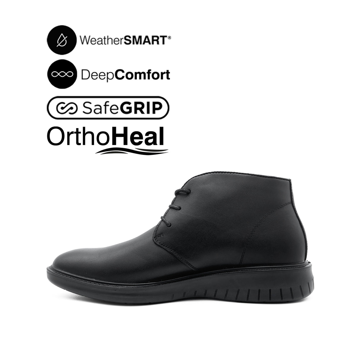 Loki Chukka Men's Boots -  Black Leather WP