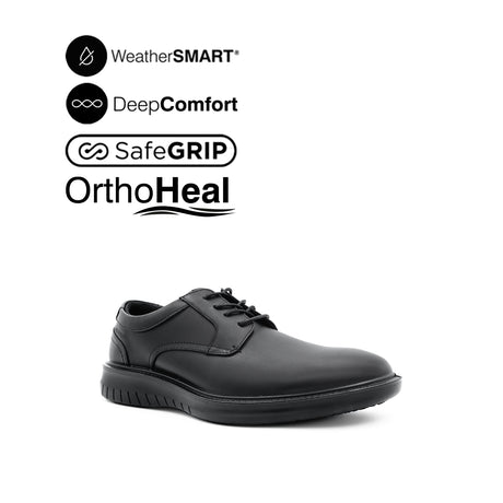Loki Lace Up PT Men's Shoes - Black Leather WP