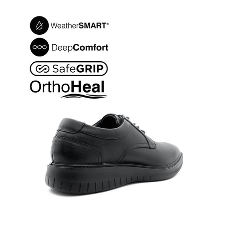 Loki Lace Up PT Men's Shoes - Black Leather WP